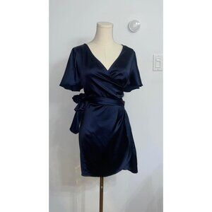 Dress Forum Navy Wrap Mini Dress